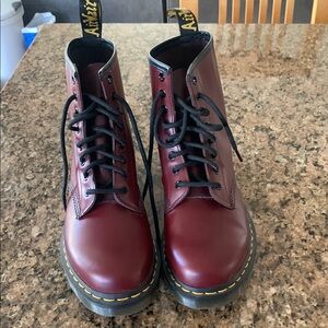 Dr. Martens Women's Burgundy Lace Up Boots